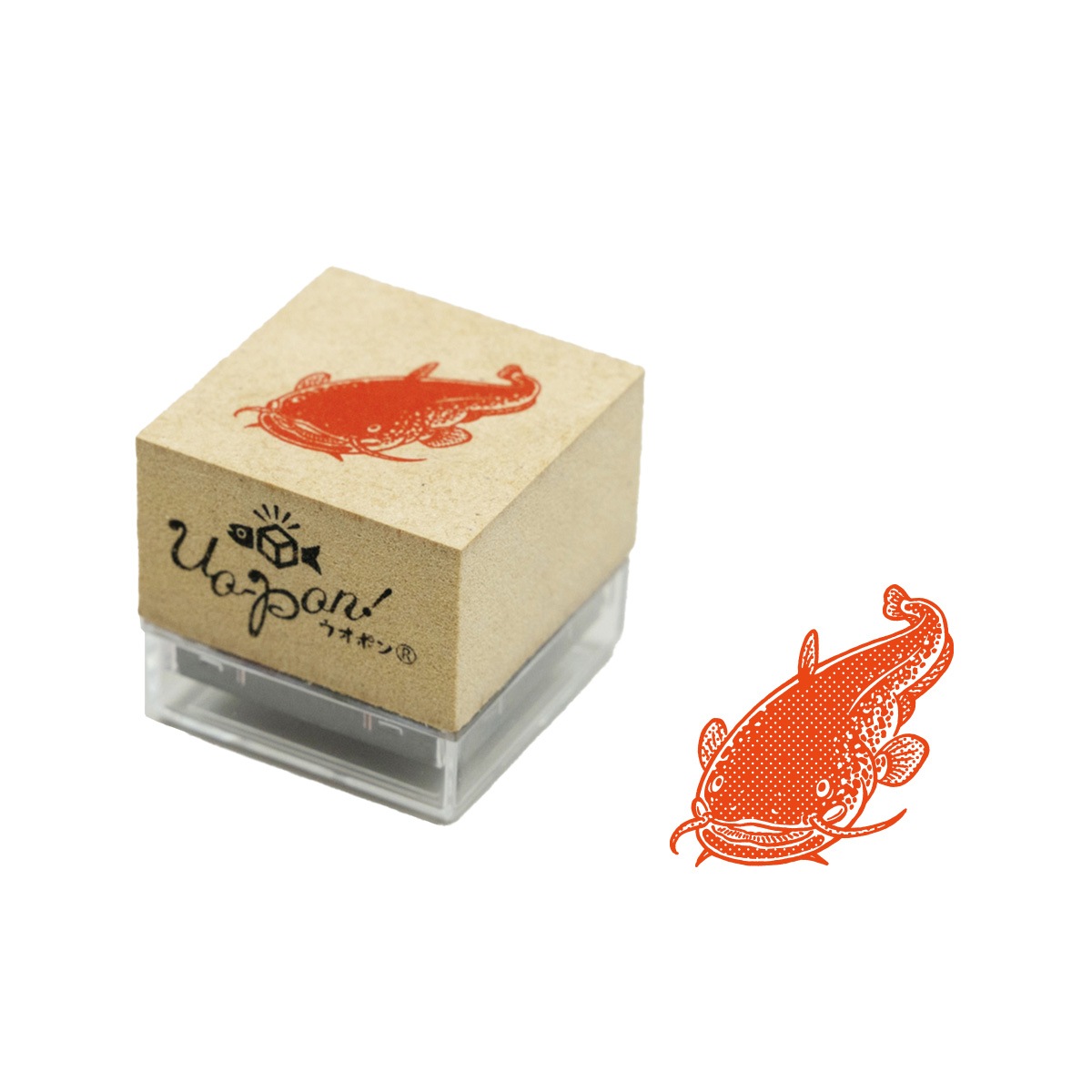 釣魚スタンプ UO-PON! ナマズ(朱)
