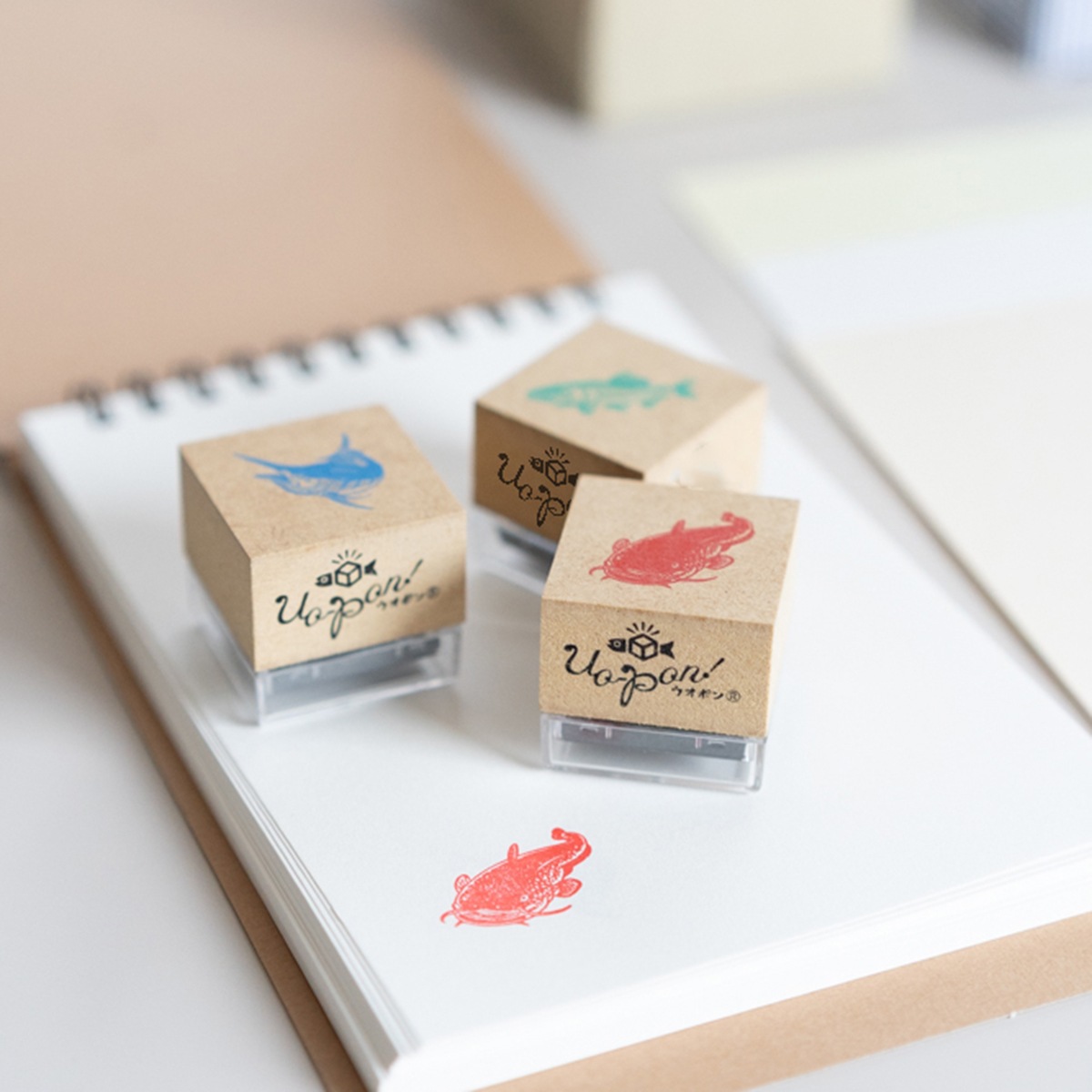 釣魚スタンプ UO-PON! ナマズ(朱)