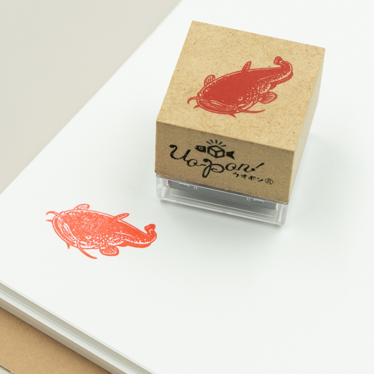 釣魚スタンプ UO-PON! ナマズ(朱)