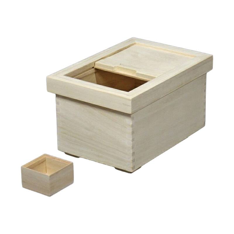 米びつ 桐 5kg 桐製米びつ 桐製一合マス付 DX-5 22.5×32.5cm (取外し式フタ) 米 米櫃 日本製 桐 ナガノ産業 代引不可