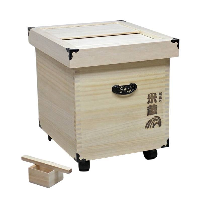米びつ 桐 30kg 越後の米蔵 GL-30 39×47cm (取外し式フタ キャスター付き) 米 米櫃 日本製 桐 ナガノ産業 代引不可