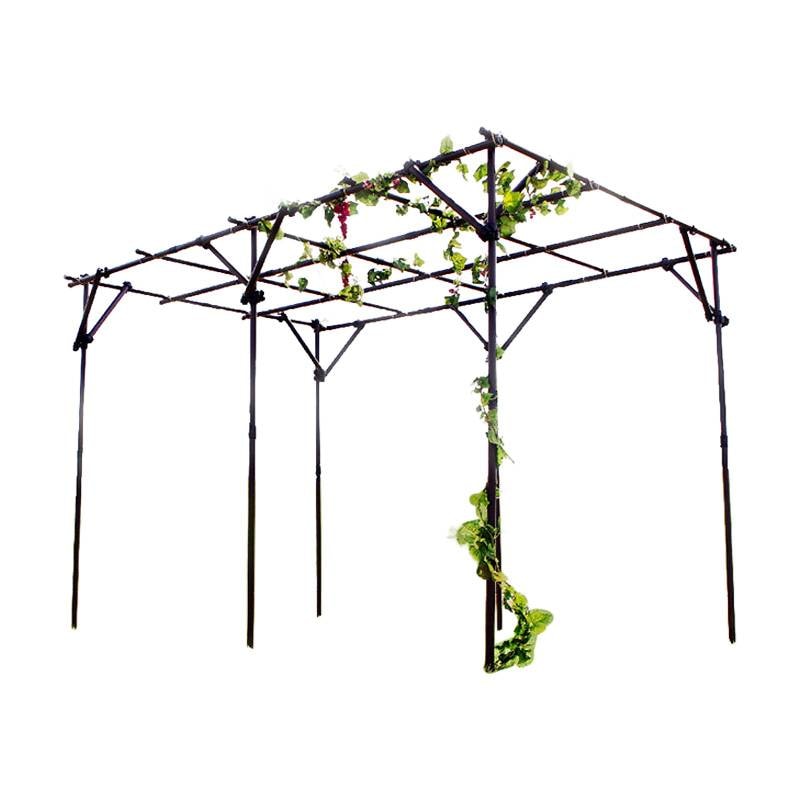 ガーデンアグリパイプ 果樹棚セット 2m×3m ブラウン 果樹棚 ガーデンアーチ パーゴラ ブドウ キウイ 第B 個人宅配送不可 代引不可