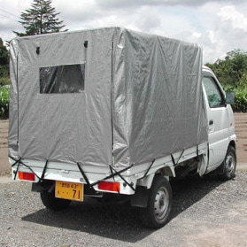 個人宅配送不可 軽トラック用幌セット シルバー KH-5SVU 荷台シート、配送車に 南栄工業 代引不可
