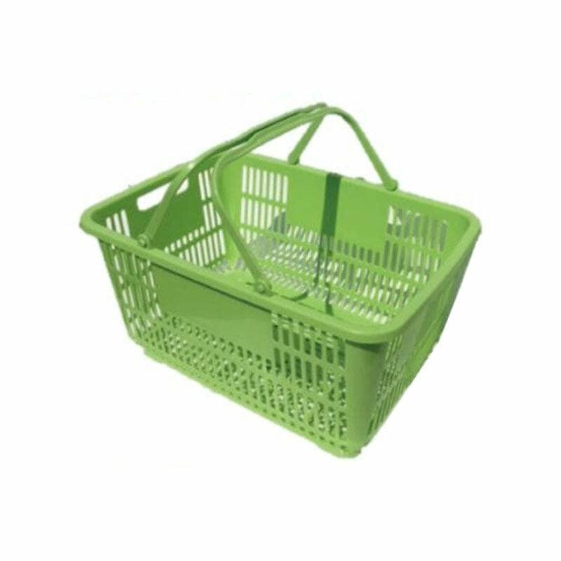 個人宅配送不可 20個 買い物かご ライトグリーン 野菜 果樹収穫 カゴ 安全興業 代引不可