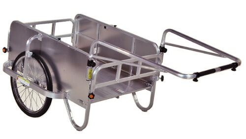 ハラックス 折り畳み式 リヤカー コンパック HC-906NA 側面アルミパネル付 ノーパンク 防J 個人宅配送不可 代引不可