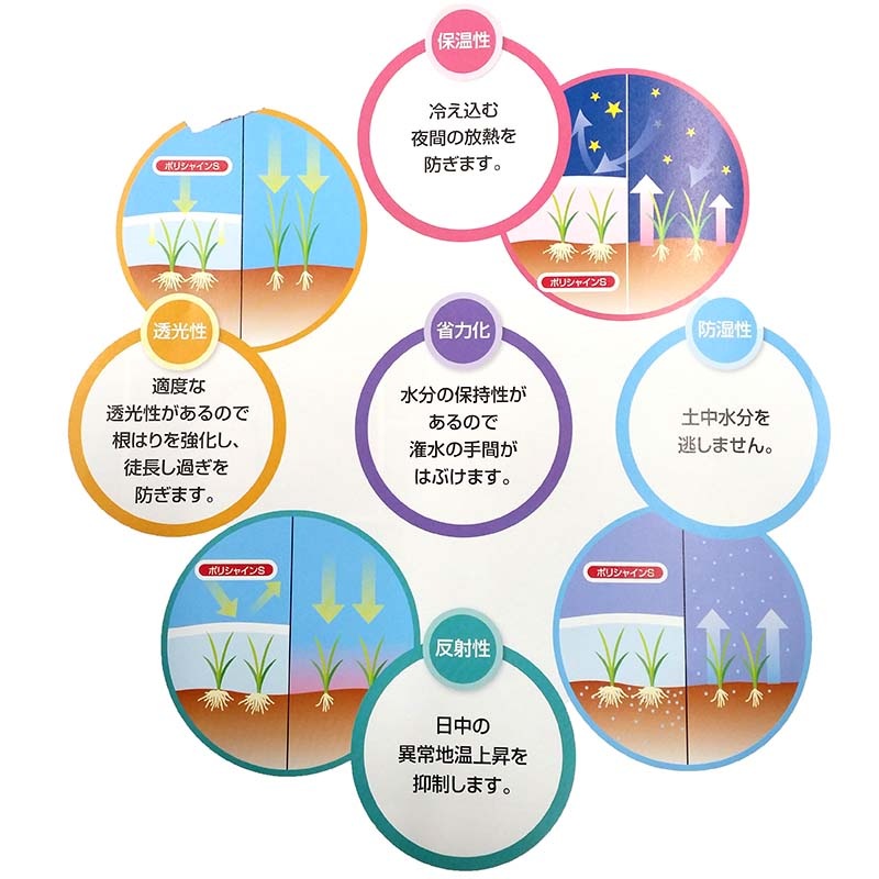 【2本】ポリシャインS無穴育苗用2.1m×25m日立化成カ施【代引不可】