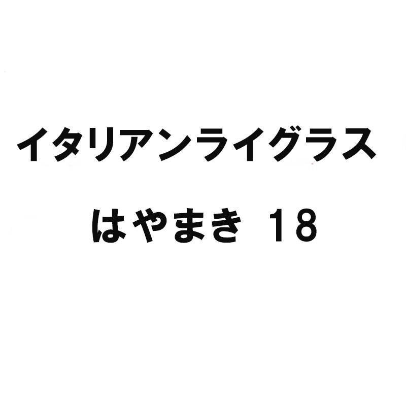 種 3kg PVP イタリアンライグラス はやまき18 雪印種苗 米S 代引不可 (海外持出禁止 登録品種名:はやまき18 農林水産省品種登録:第27423号)