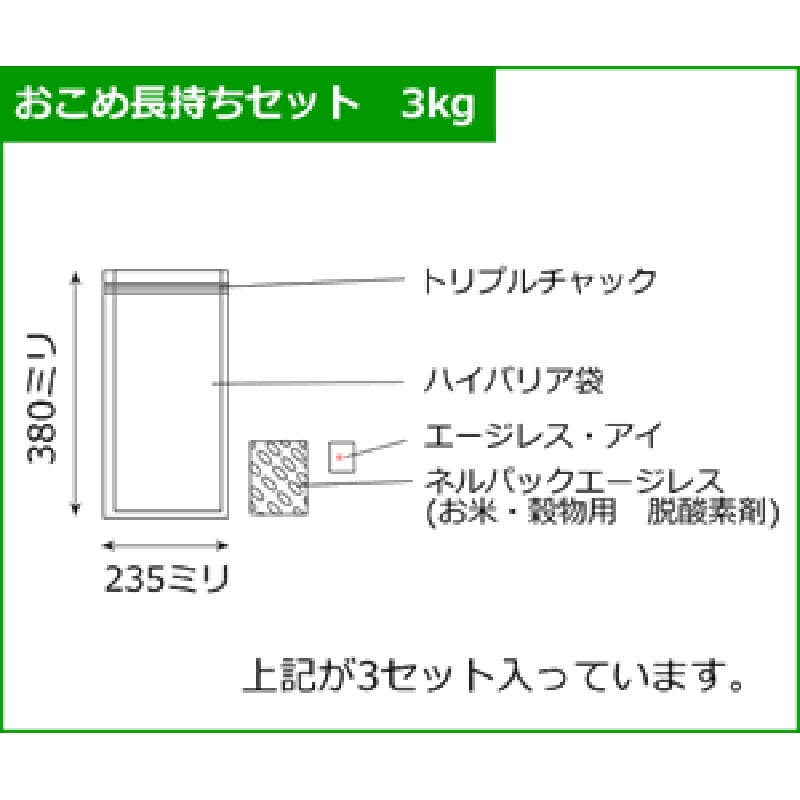 【90セット】ネルパックおこめ長持ち袋3kg一色本店ハオ【代引不可】
