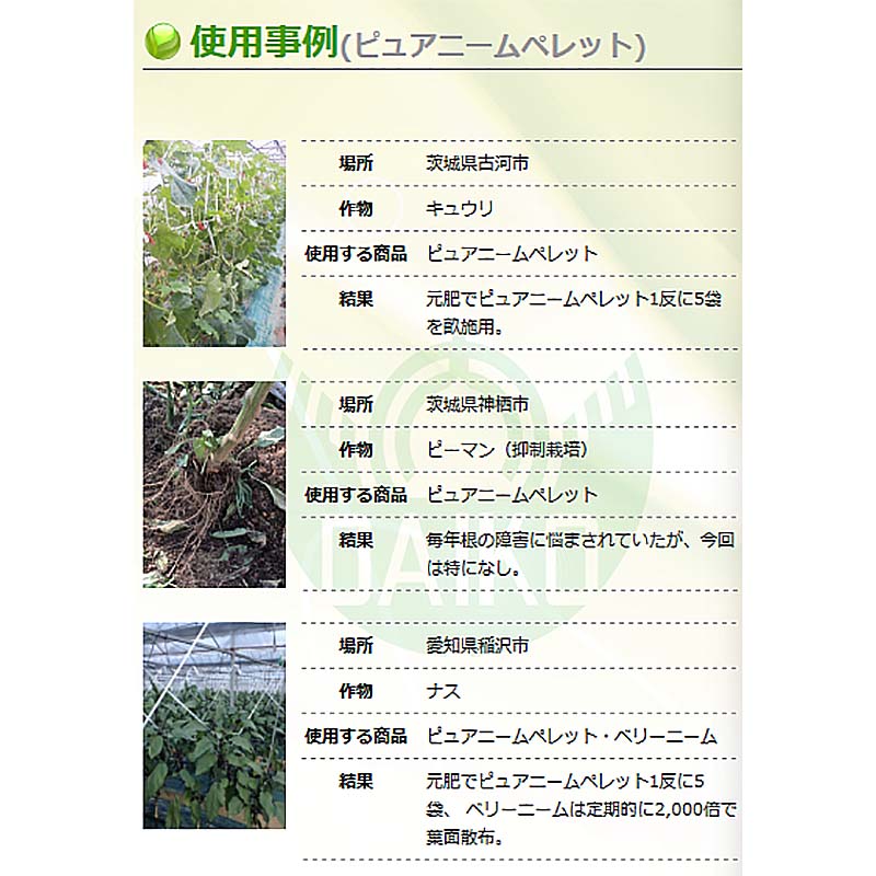 ダイコーピュアニームペレット15kg有機肥料特殊肥料土壌環境の健全化大興貿易【代引不可】