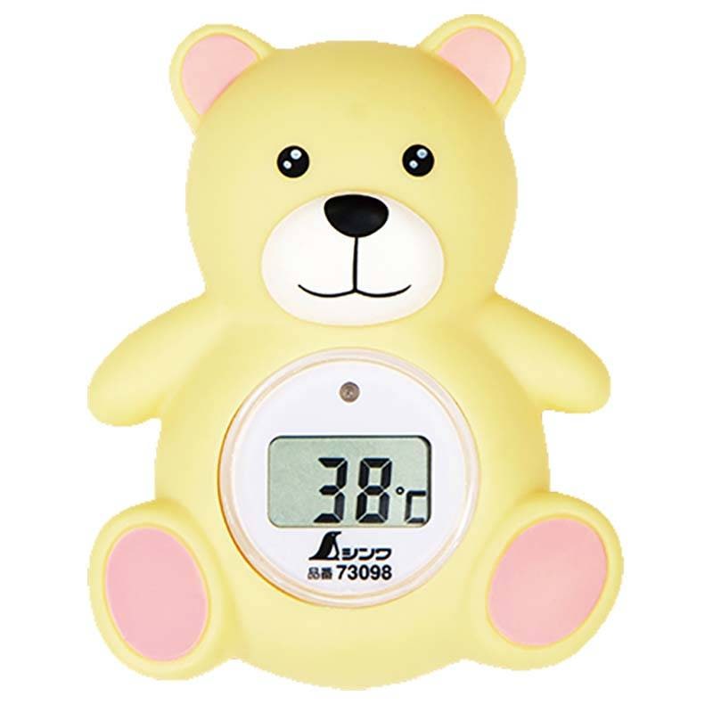 風呂用 デジタル温度計 B クマ 〔73098〕 シンワ測定 H