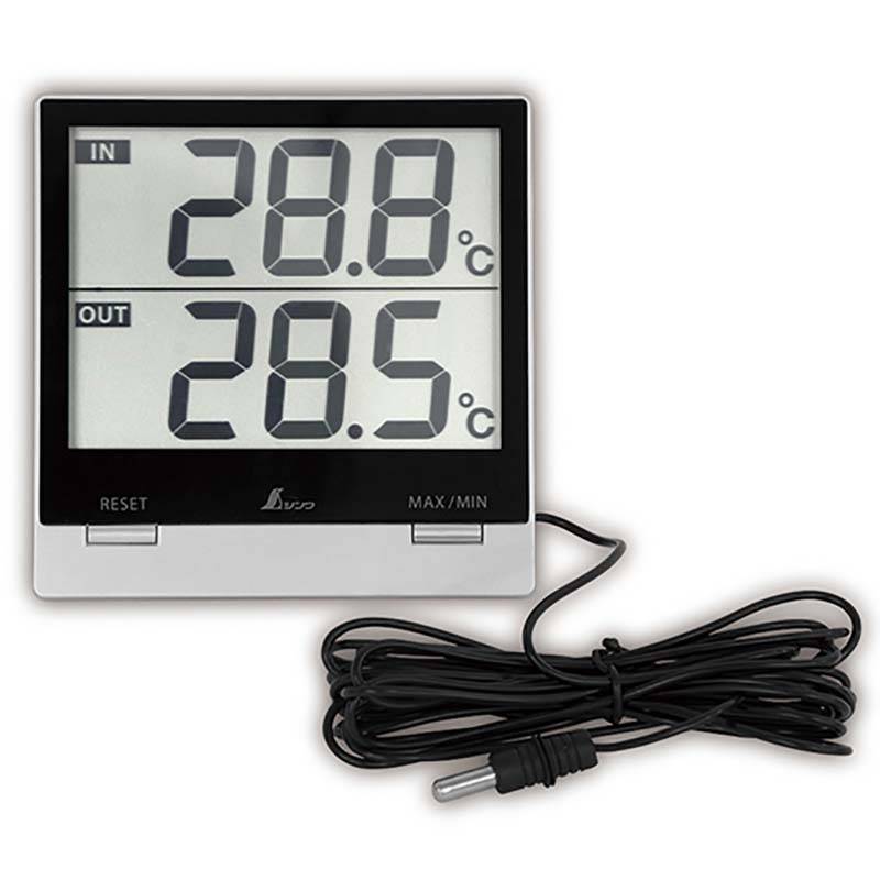 デジタル 温度計 Smart C 〔73118〕 防水外部センサー 室外温度 最高/最低温度表示 シンワ測定 H