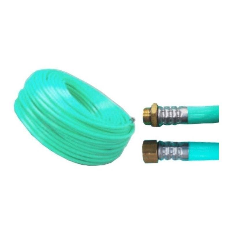 十川ゴム 動噴ホース グリーン軽量スプレーホース 5.0Mpa 11.5mm×130m金具付 防J 代引不可