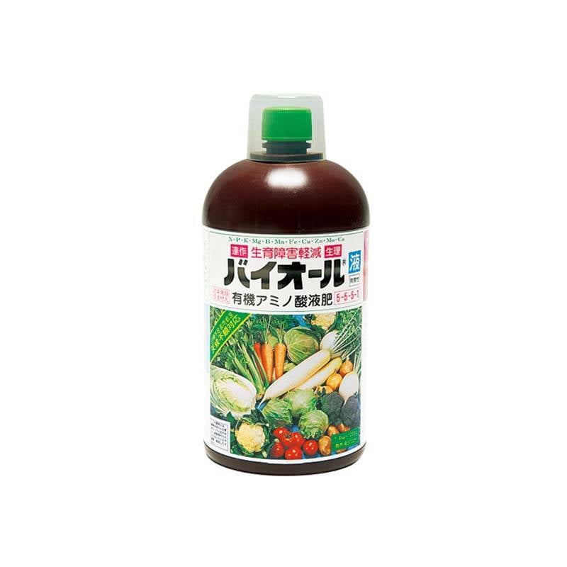12個 有機アミノ酸葉面散布剤 バイオール液 1200cc タキイ種苗 生育障害軽減 土壌環境改善 活力液肥 液体肥料 液肥 代引不可
