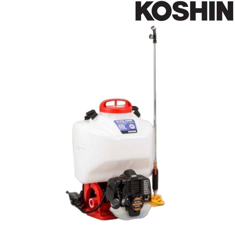 エンジン動噴 ES-20PDX 容量20L 最高圧力3.0MPa 縦型二頭口 / カバー付泡状除草噴口 重量7.3kg 工進 KOSHIN 背負式 消毒 除草 散布 シB 代引不可