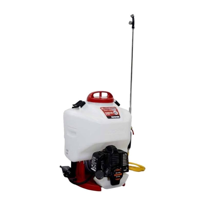 エンジン動噴 カスケード式 (低圧) ES-20C 容量20L 縦型二頭口 / 泡状除草噴口 重量6.3kg 工進 KOSHIN 背負式 消毒 除草 散布 シB 代引不可