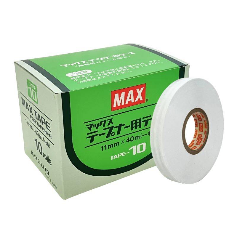 30箱×10巻入 TAPE-10 白 マックステープナー 用の 替え テープ MAX マックス TAPE10 カ施 代引不可