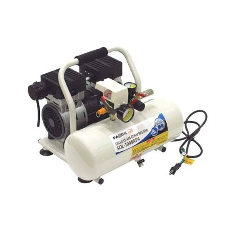 静音 アルミタンク オイルレスコンプレッサ AG-SOL-1008APA パオック 代引不可