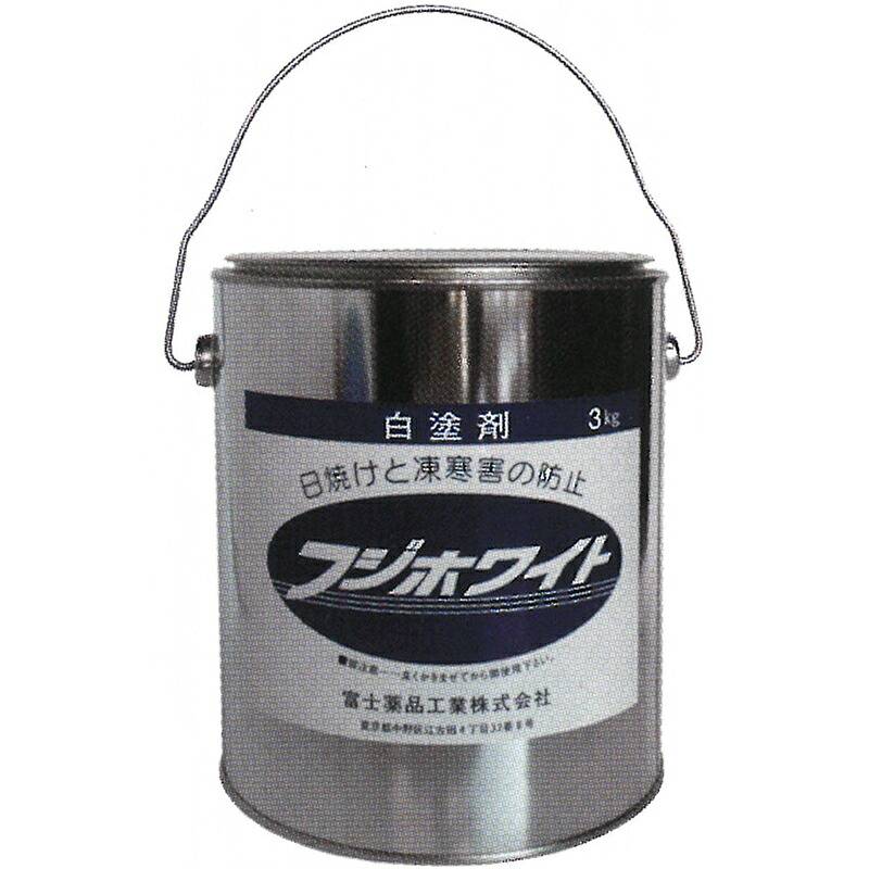 6缶フジホワイト 白塗剤 3kg 樹皮保護材 保護剤 樹木富士商事 タS 代引不可