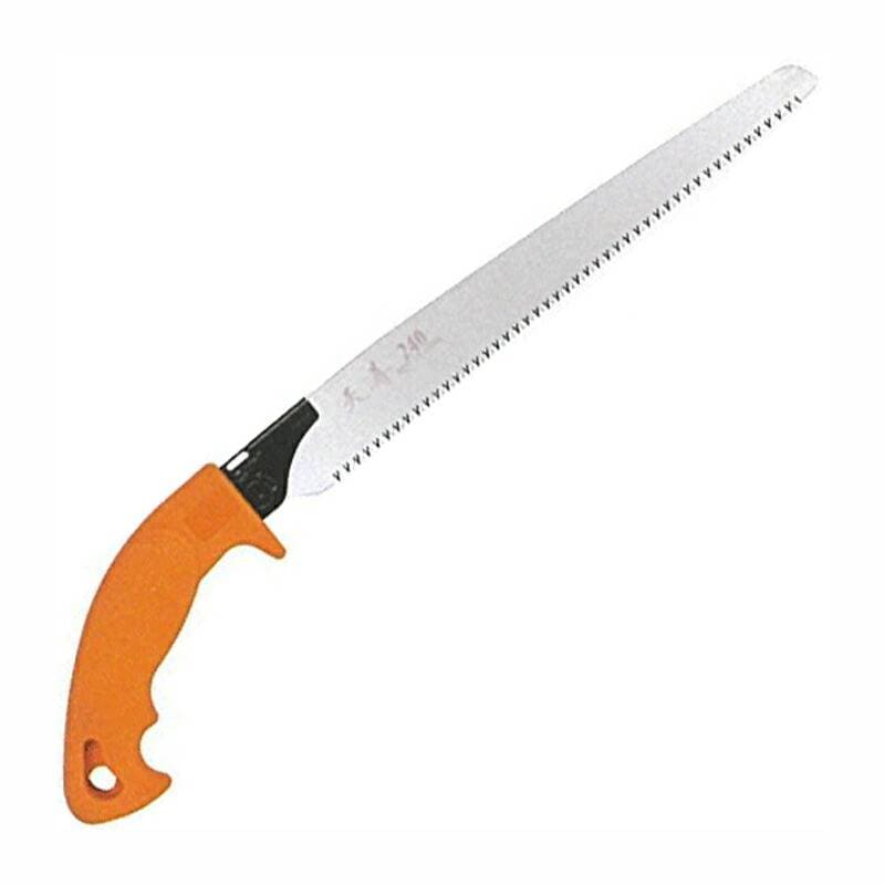 天寿 ピストル 鞘入 剪定鋸 240 全長 400mm 刃渡り 240mm 剪定鋸 ノコギリ のこぎり 三冨D
