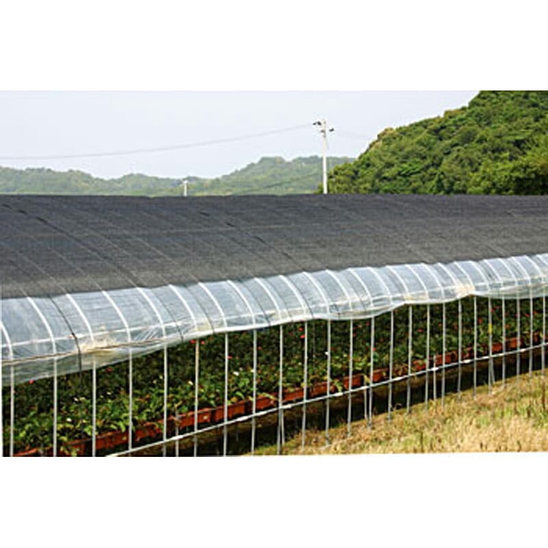 【1本】2m×50m黒遮光率約85%ワイドラッセル遮光ネット(ロープ入り)FE7寒冷紗日本ワイドクロスタ種【代引不可】