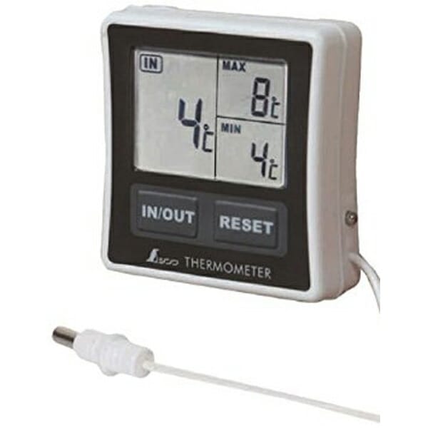シンワ測定 冷蔵庫用デジタル温度計 A 最高・最低 隔測式 73042 65×65×19 シンワ H