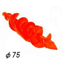 替刃のみ 取替式スパイラルボーラー 直径 75mm用交換ドリル SB-075-AG 穴掘り器 杭抜き スペア 替刃 シMH