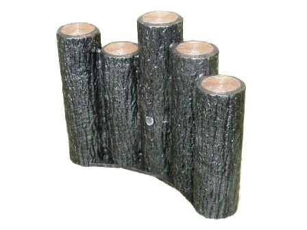 5個 プラ擬木 はなえ80R 300乱 5連 乱杭 庭 花壇縁石 サンポリ 代引不可