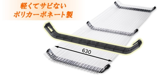 部品のみ 波板 滑り台 用 部品 雪おろし ワイド 63P ポリカーボネート製 金T DZ