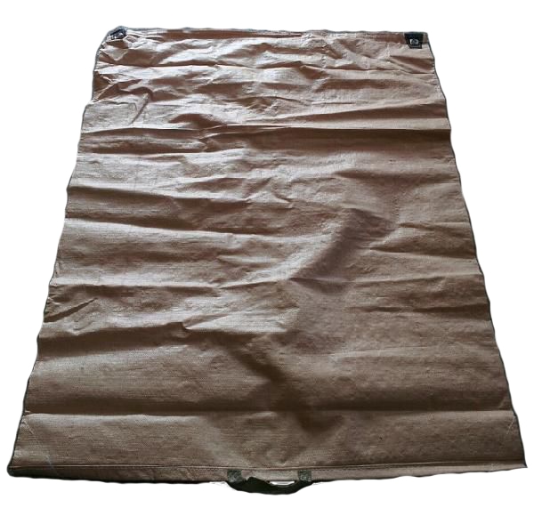 もみがら袋 籾殻袋 樹脂製 (コンテナバッグと同じ素材) 薄茶色 1000×1350mm コ商 中G H