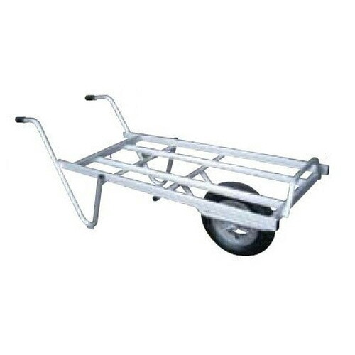 アルミコンテナカー 3個積1輪 TC1009 アルミ 平型一輪車 ネコ - コンテナ3個載せ用 シN 代引不可