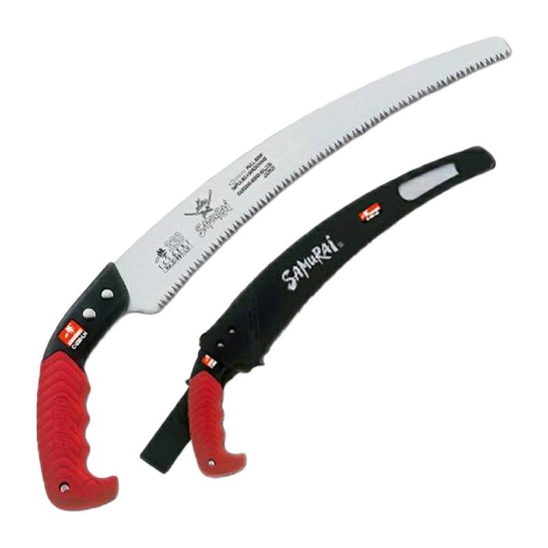 SAMURAI (サムライ) 鋸 一撃シリーズ C-400-LH 曲刃タイプ 荒目 刃長 400mm ピッチ 4.0mm ノコギリ のこぎり 剪定 三冨D