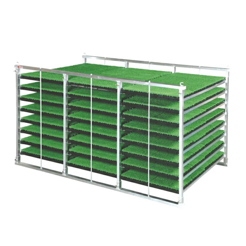 国産 アルミ 苗コンテナ 軽トラ用 水平型 96枚積 KS-96AL 軽トラック 水稲 苗箱 育苗箱 苗 運搬 コンテナ 棚 組立式 ケーエス製販 営業所留め限定 代引不可