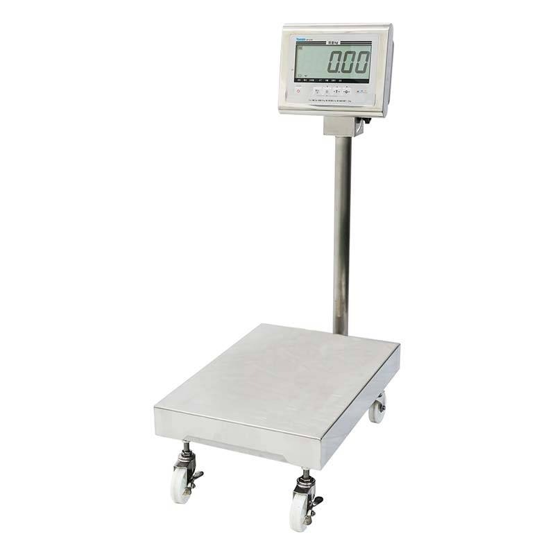 デジタル台はかり 防水型 DP-6701K-W-150 150kg キャスター付 零点リセット ワンタッチ プリセット風袋引き オートオフ 大和製衡 秤 高K 代引不可