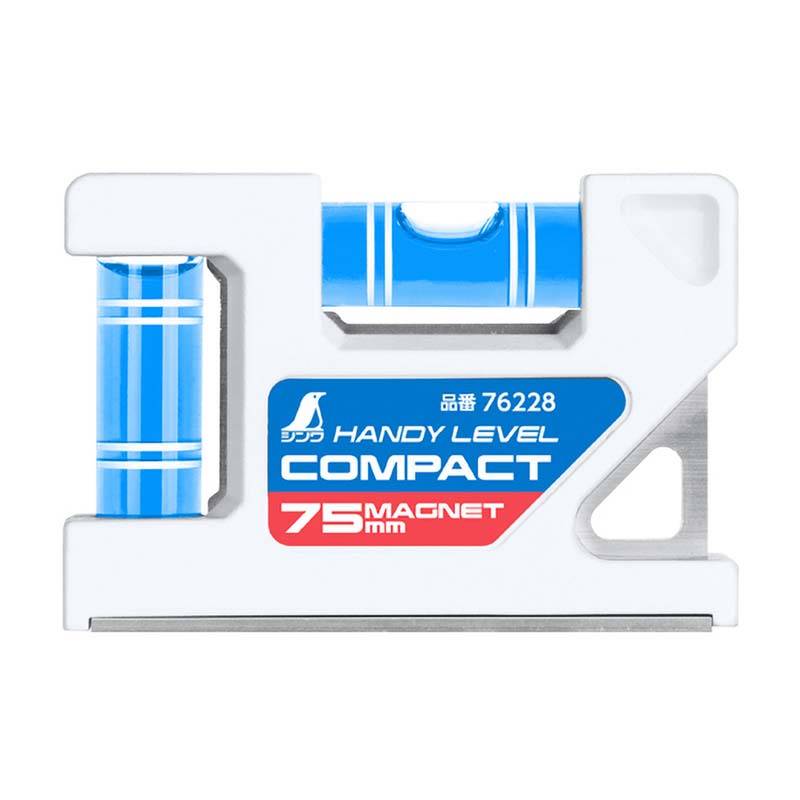 ハンディレベル コンパクト 75mm マグネット付 76228 ハンディ レベル 水平器 シンワ測定 H