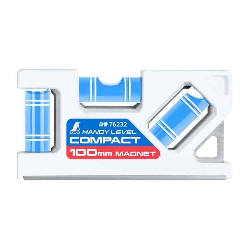 ハンディレベル コンパクト 100mm マグネット付 76232 ハンディ レベル 水平器 シンワ測定 H