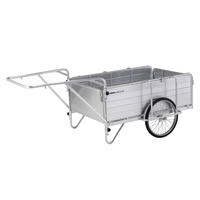 折りたたみ式リヤカー 荷台サイズ 1200×800×400mm HK150E コンパクト 収納 運搬 台車 日本製 アルインコ HK-150E 個人宅配送不可 代引不可