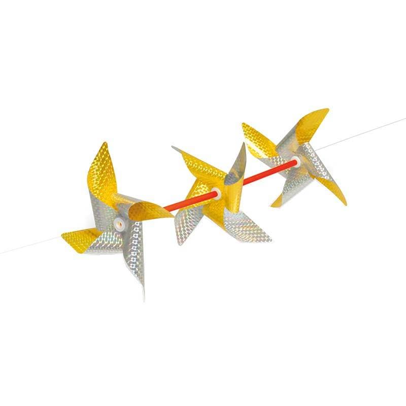 鳥追い3連風車 K-300 防鳥 害獣対策 高芝ギムネ 三冨D