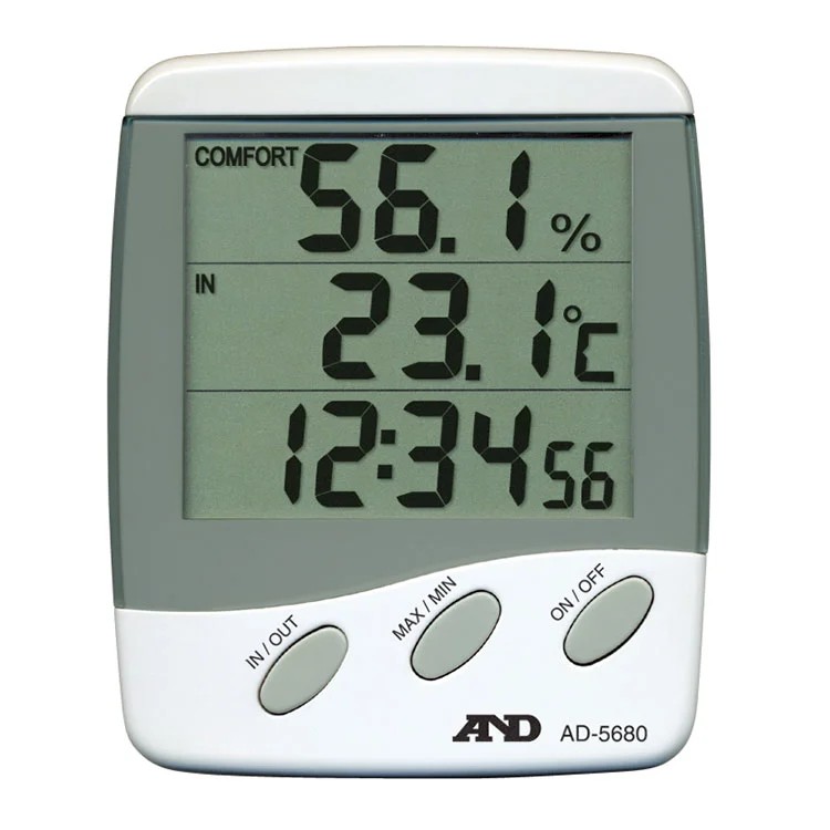 A&D 外部センサー付き温湿度計 AD-5680 外部温度測定範囲 -50～+70℃ 計測 計測器 計量 測量 測定 電子 デジタル エーアンドディー 宇N 代引不可