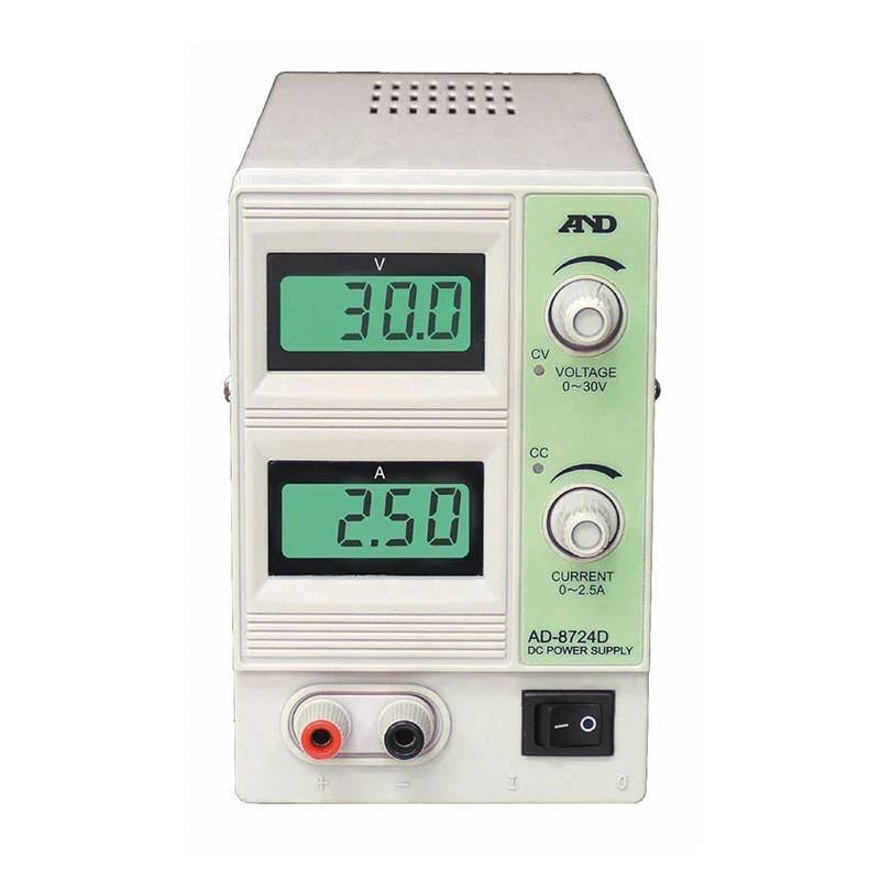 A&D 直流安定化電源 AD-8724D 直流電圧 0～30V 直流電流 0～2.5A 計測 計測器 計量 測量 測定 電子 デジタル エーアンドディー 宇N 代引不可