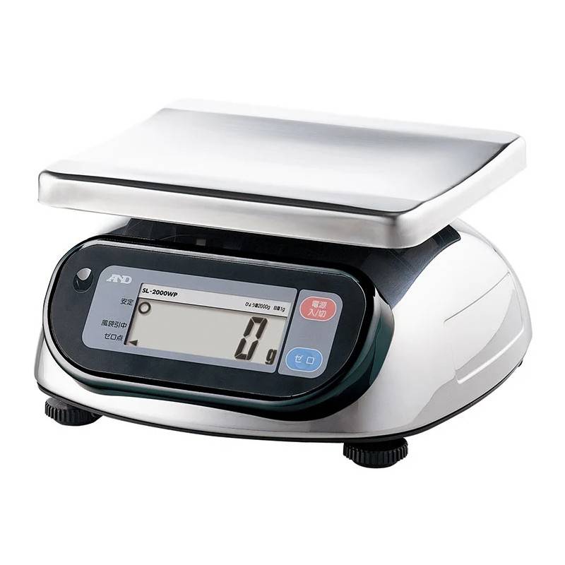 A&D 防塵 防水デジタルはかり SL-2000WP ひょう量 2000g 計測 計測器 計量 測量 測定 電子 デジタル エーアンドディー 宇N 代引不可