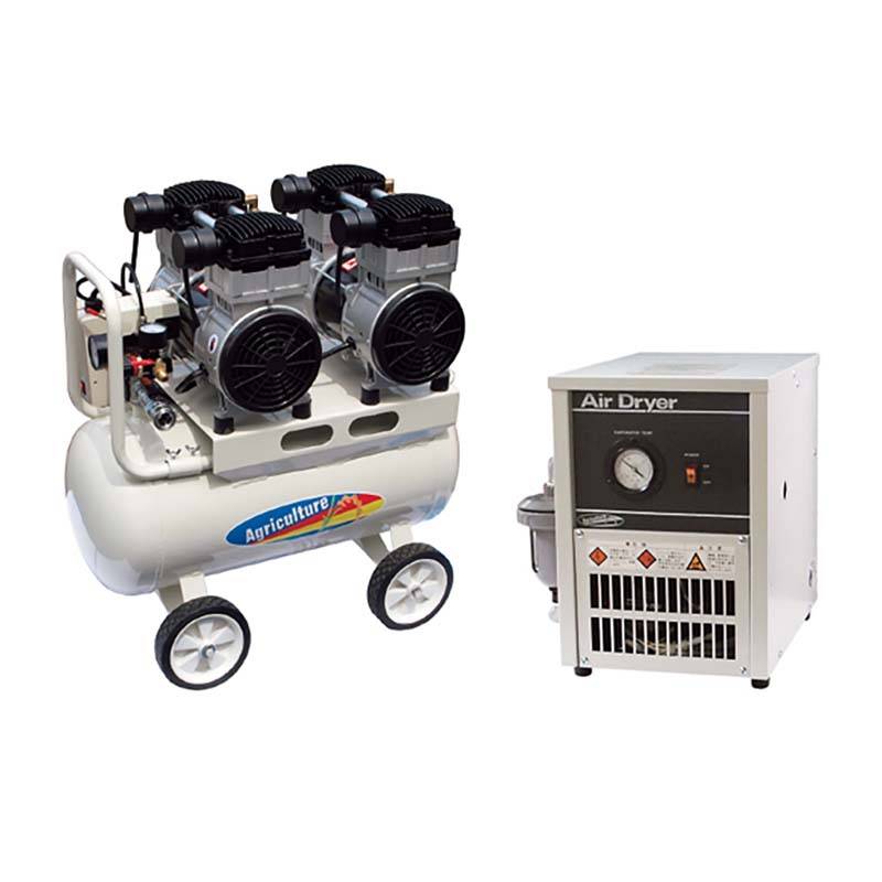 選別機対応 コンプレッサ 接続セット AG-3039SET タンク容量39L 3馬力 オイルレス エアコンプレッサ パオック 代引不可