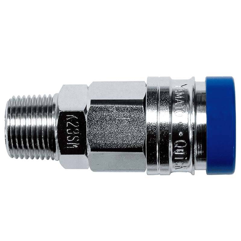 ワンタッチ エアソケット Guard 管用 めねじ用 R3/8 青 AG-POG-23SM ワンタッチ式 パオック H