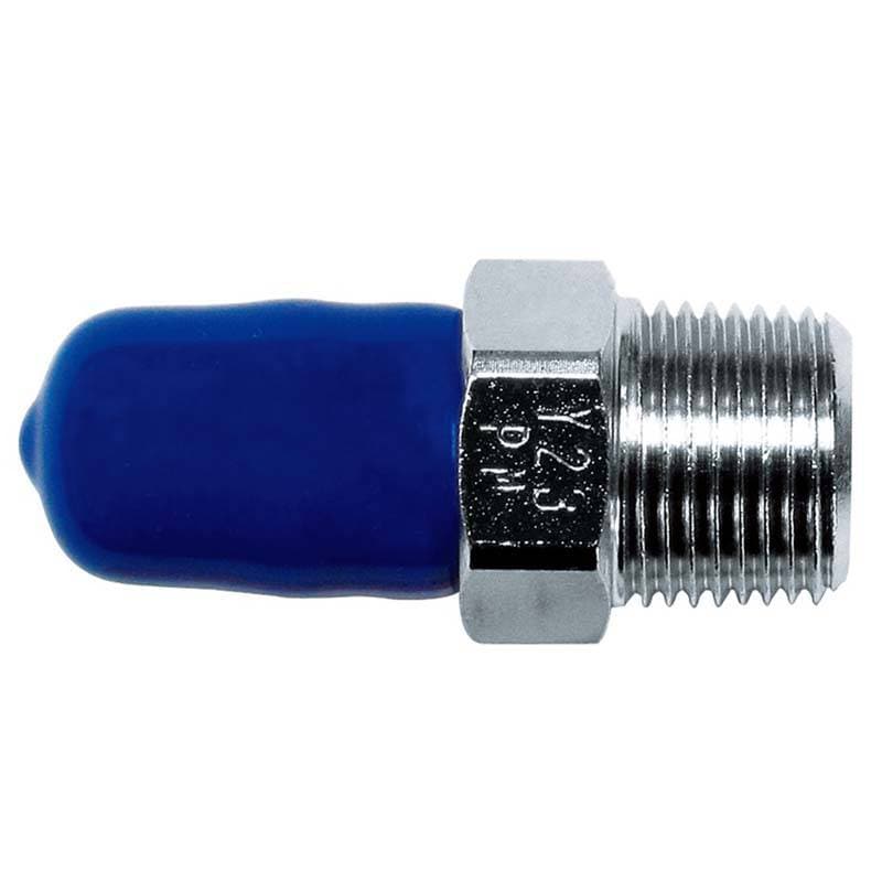 キャップ付 エアプラグ 管用 めねじ用 R3/8 青 AG-PC-23PM パオック H