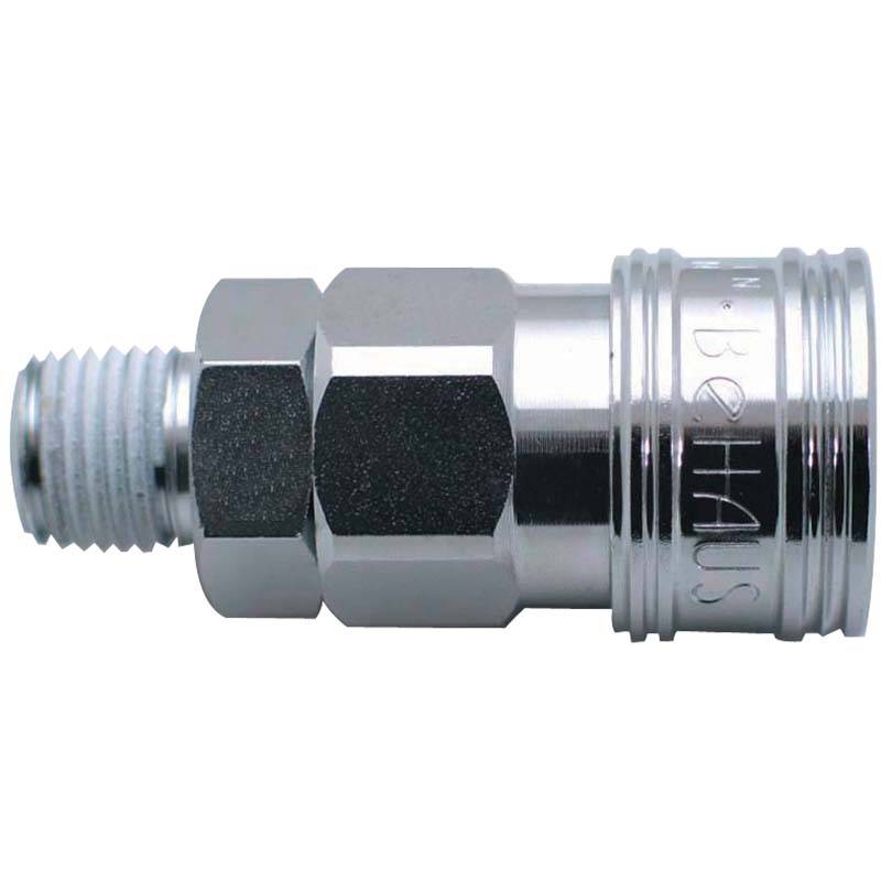 ジェットカプラソケット 管用 めねじ用 R1/4 AG-22SM 自動開閉バルブ内蔵 雌ネジ パオック H