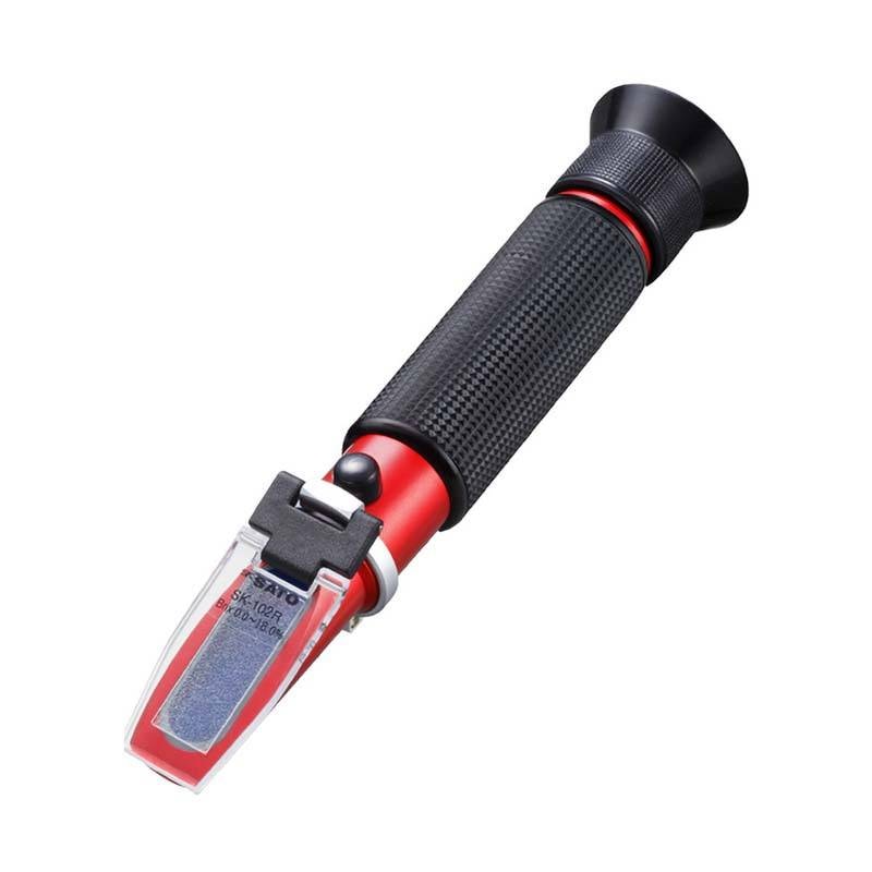手持屈折計 SK-102R 0182-00 Brix 0.0～18.0% 糖度 濃度 計測 測定 佐藤計量器製作所 宇N 代引不可