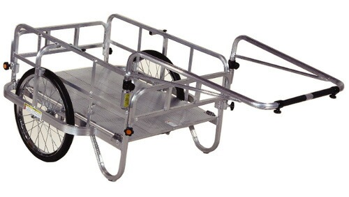 ハラックス アルミ 製 折り畳み式 リヤカー コンパック HC-906N ノーパンク 防J 代引不可