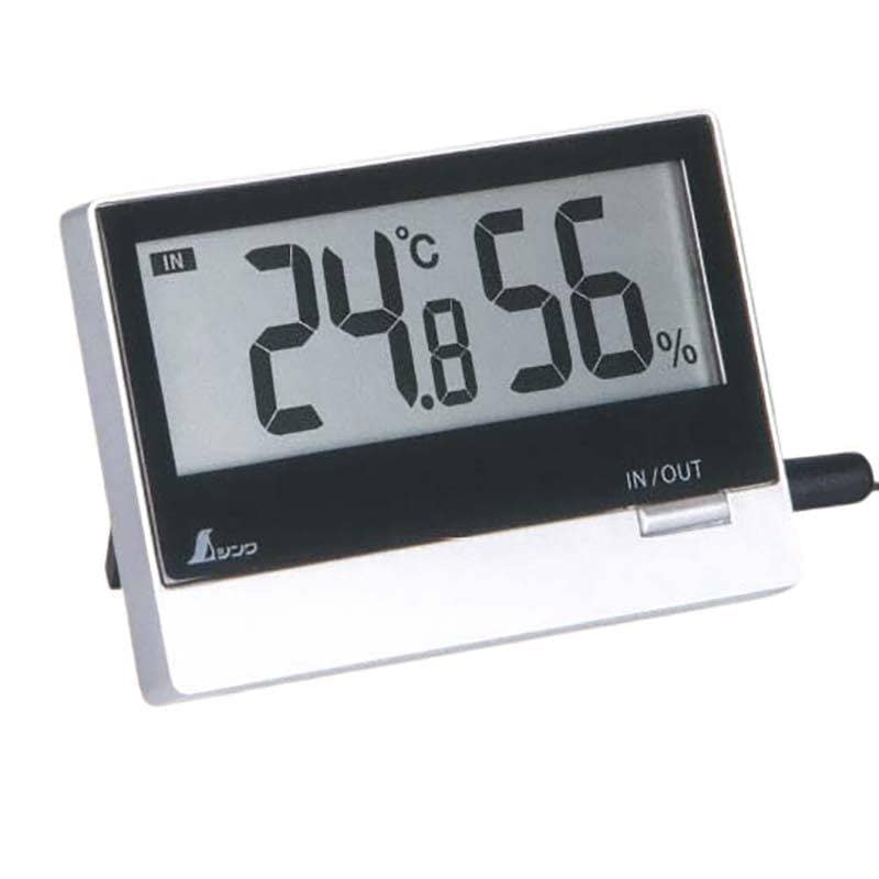 デジタル 温湿度計 Smart B 室内・室外 防水外部センサー 73119 見やすい 液晶 表示 外部 センサー 防水 取り外し 交換 可能 シンワ測定 H