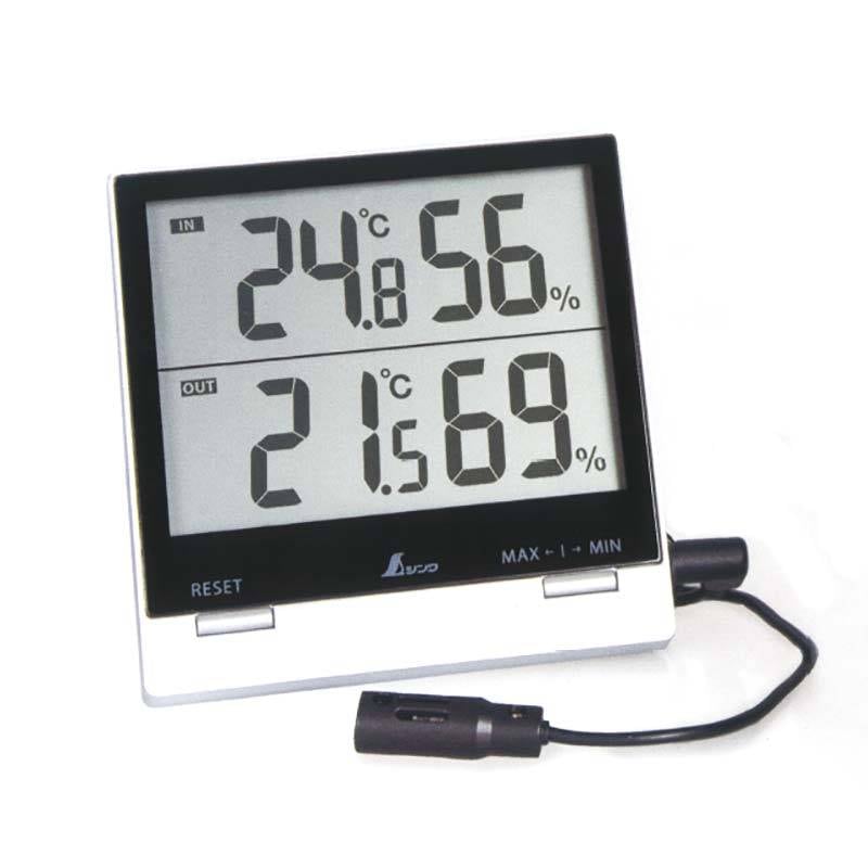 デジタル 温湿度計 Smart C 最高・最低 室内・室外 防水外部センサー 73120 見やすい 液晶 表示 外部 センサー 防水 シンワ測定 H