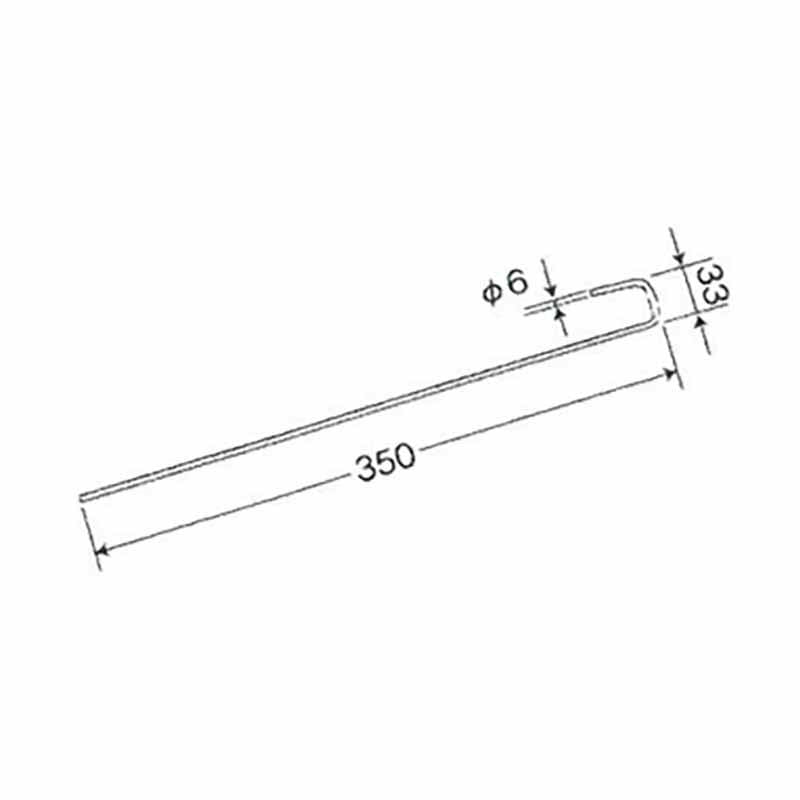 プール育苗用 杭 100本入 直径6×33×350mm プール育苗 資材 潅水作業 ケーエス製販 代引不可