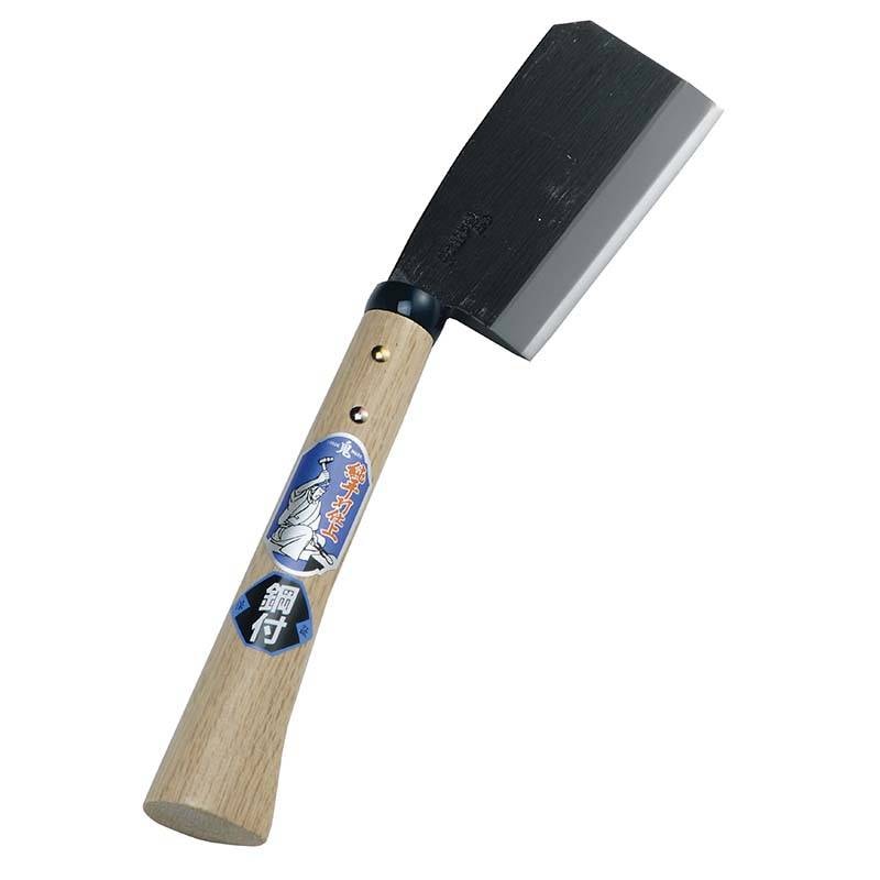 農業資材ならプラスワイズ本店｜手打鋼付 東型鉈両刃 135mm 07040 鉈